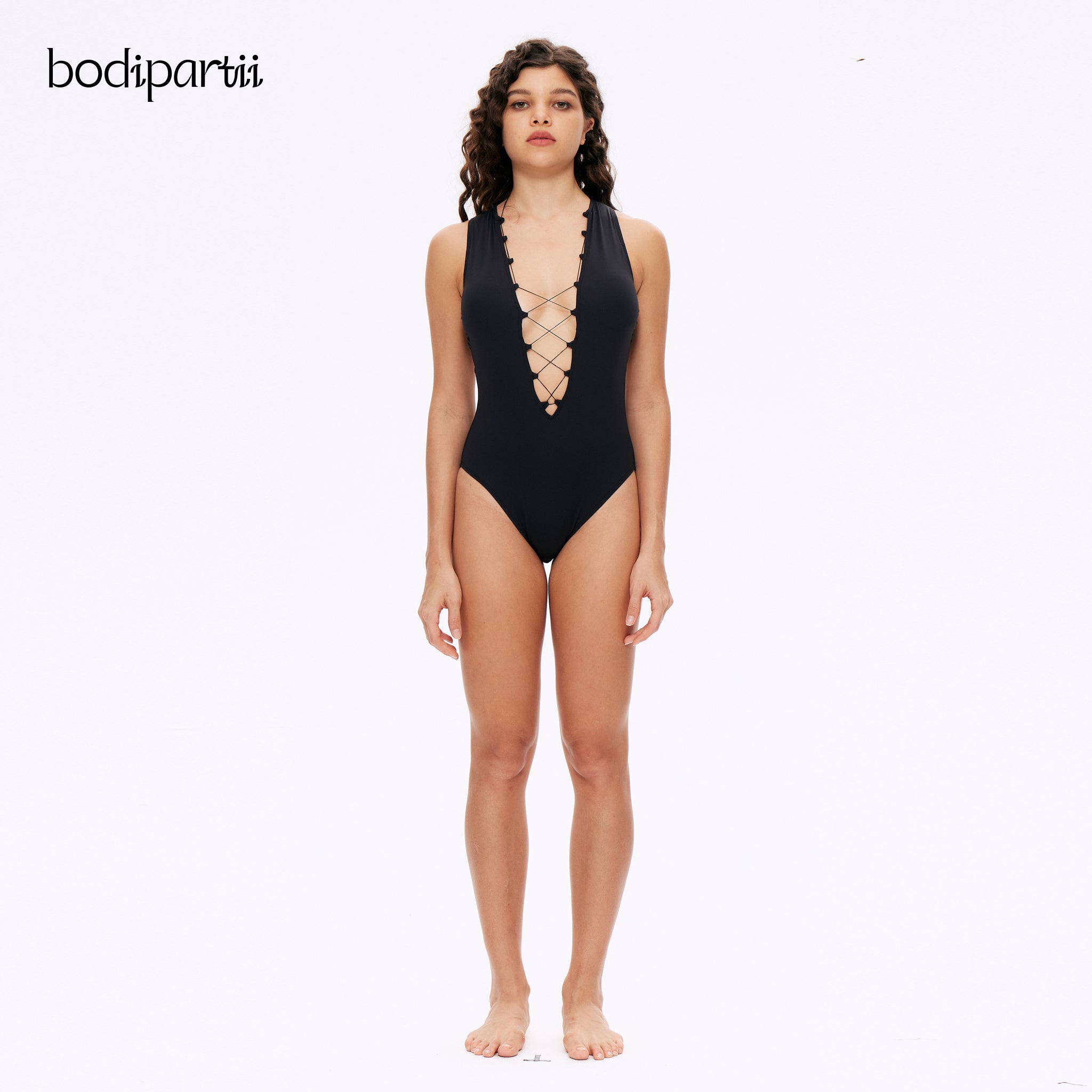 Sexy Lace-Up One Piece Swimsuit: Chlorine Resistant Bathing Suit for Women